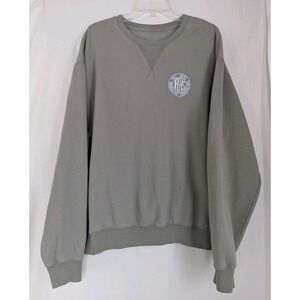 Jacks Surfboards Pullover Mens XL  Crew Neck Sweatshirt  Khaki Cotton Blend